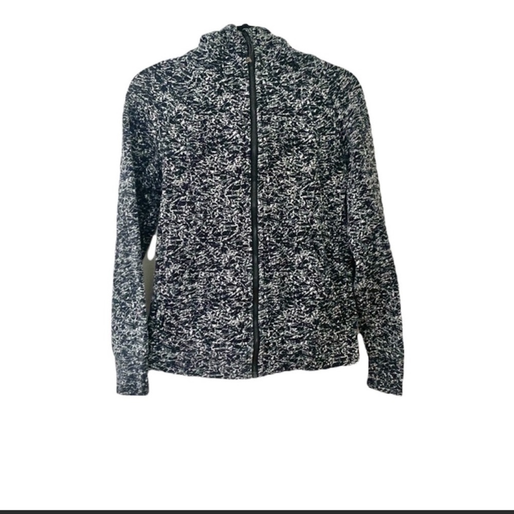 Lululemon Scuba Hoodie Light Cotton Fleece Zip Up Paint Splash Silver Drop Multi